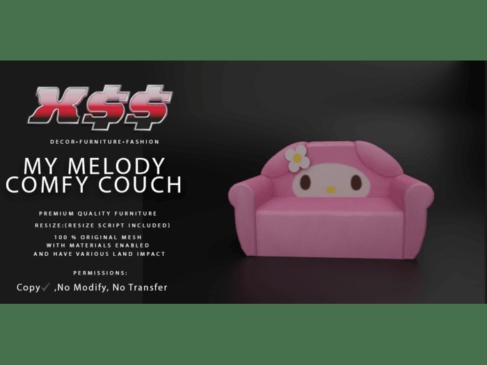 Second Life Marketplace (X) My Melody Couch (BOXED)